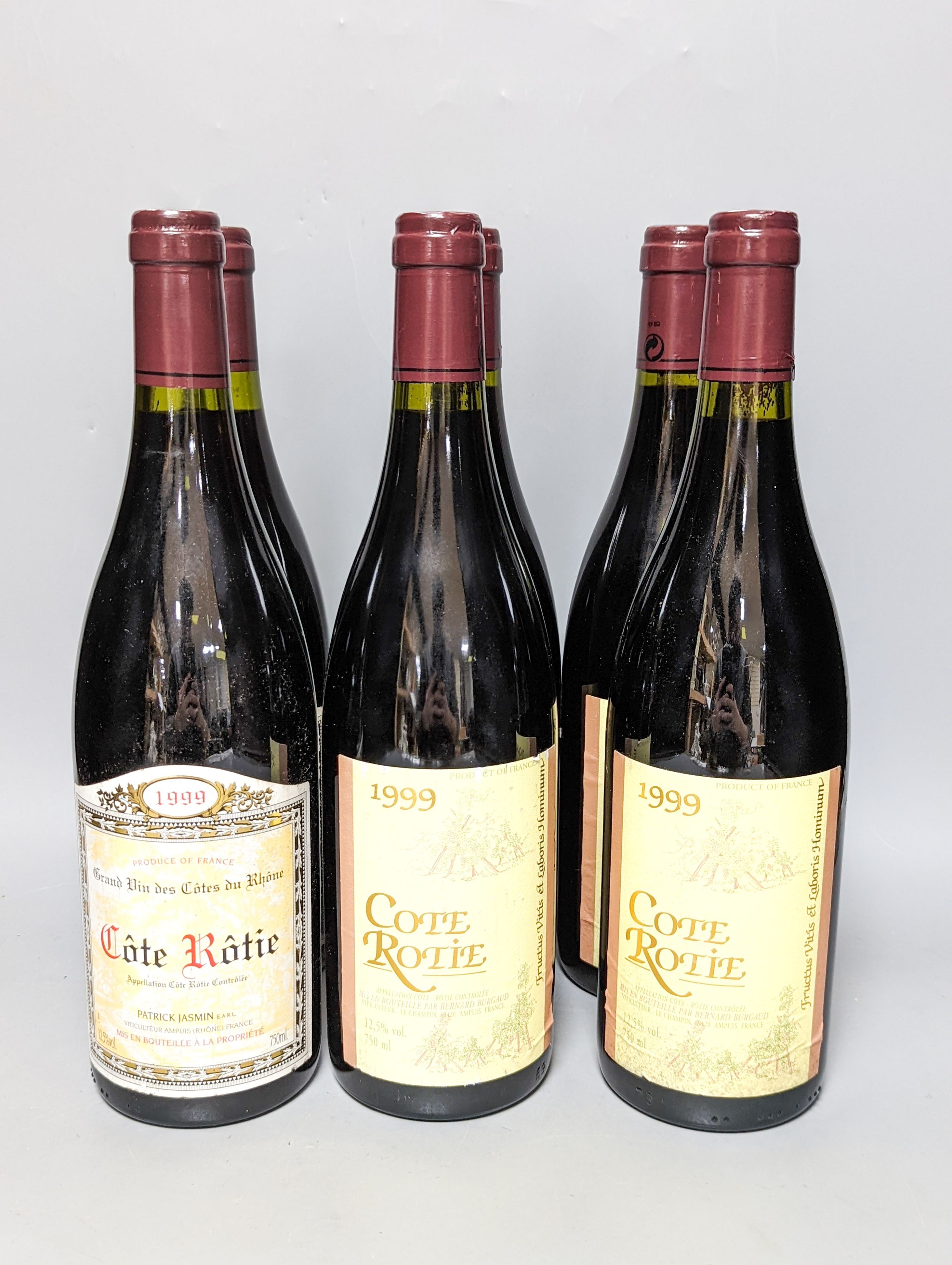 Six bottles of Cote Rotie 1999